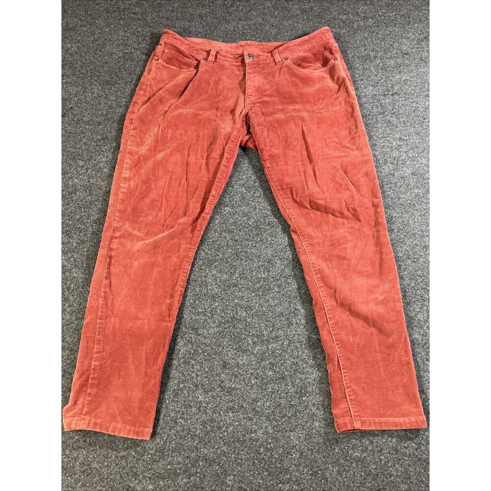 Patagonia Fitted Corduroy Pants Size 31 Womens Rust Red Raw Hem 55055